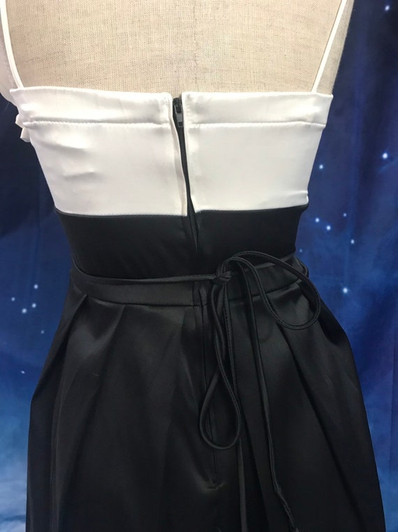 80s Prom Dress, Vintage Prom Dress, Black and Whi… - image 9