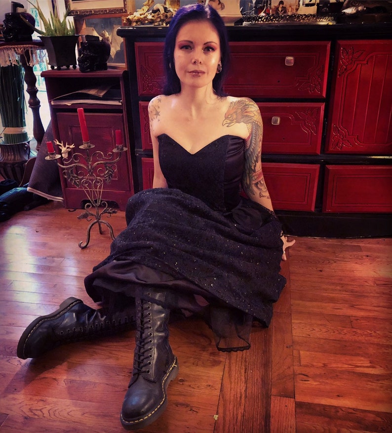 Vintage 80's Prom Dress Goth Dress Gunne Sax by Jessica | Etsy