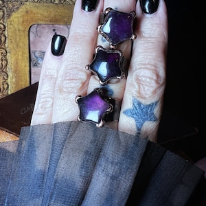 The “Starry Night” Ring, Adjustable Amethyst Ring