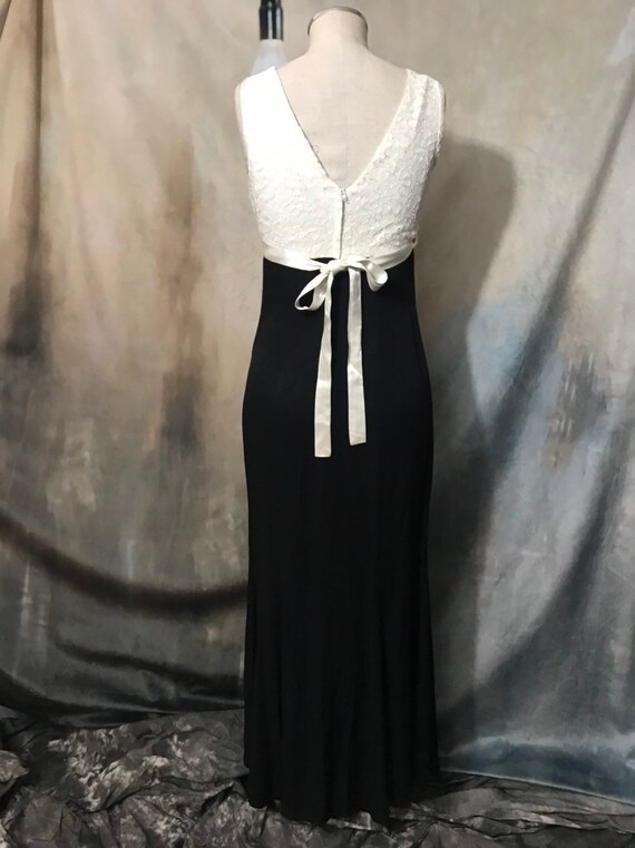 Black and White Vintage Dress, Black and White Br… - image 6