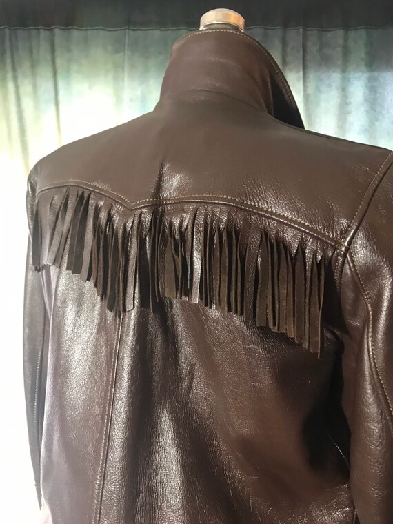 70s Fringe Jacket, Womens Fringe Jacket, Leather … - image 9