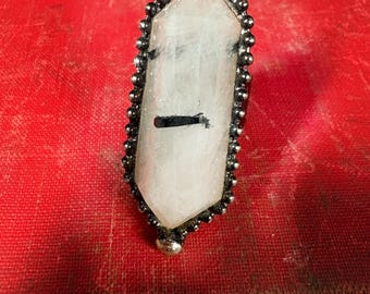 The Elixir Ring. Tourmalinated Quartz, style 2