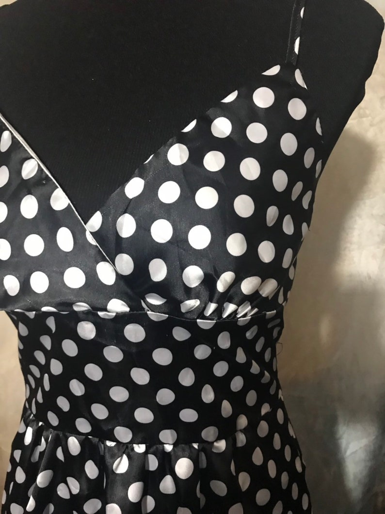 Vintage Polka Dot Dress Black and White Polka Dot Dress 80s | Etsy