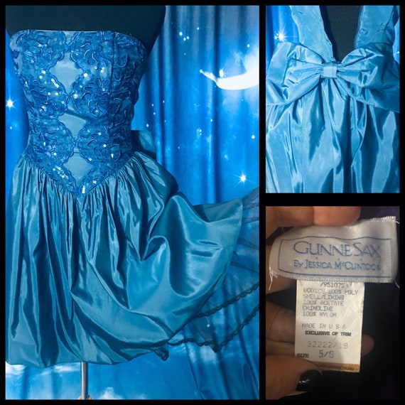 Vintage 80's Prom Dress, Gunne Sax 80s Prom Dress,