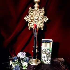 Gothic Wall Sconce, Black Candles, Witch Decor, Goth Decor, Vintage Candle Holders, Vintage Candle Sconces, Mid Century Wall Sconces