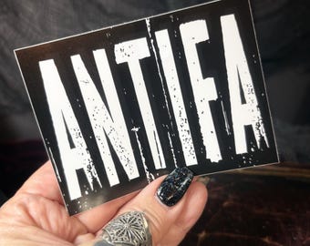 ANTIFA,  Die Cut , Waterproof, 3X4 decal