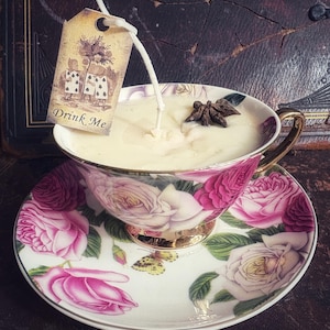 Tea Cup Candle, Alice In Wonderland