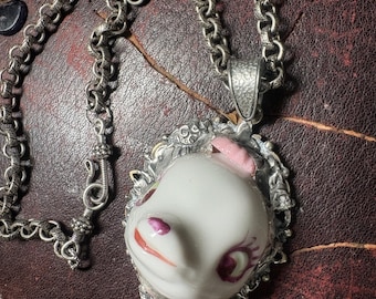 Vintage Figurine Pendant Necklace