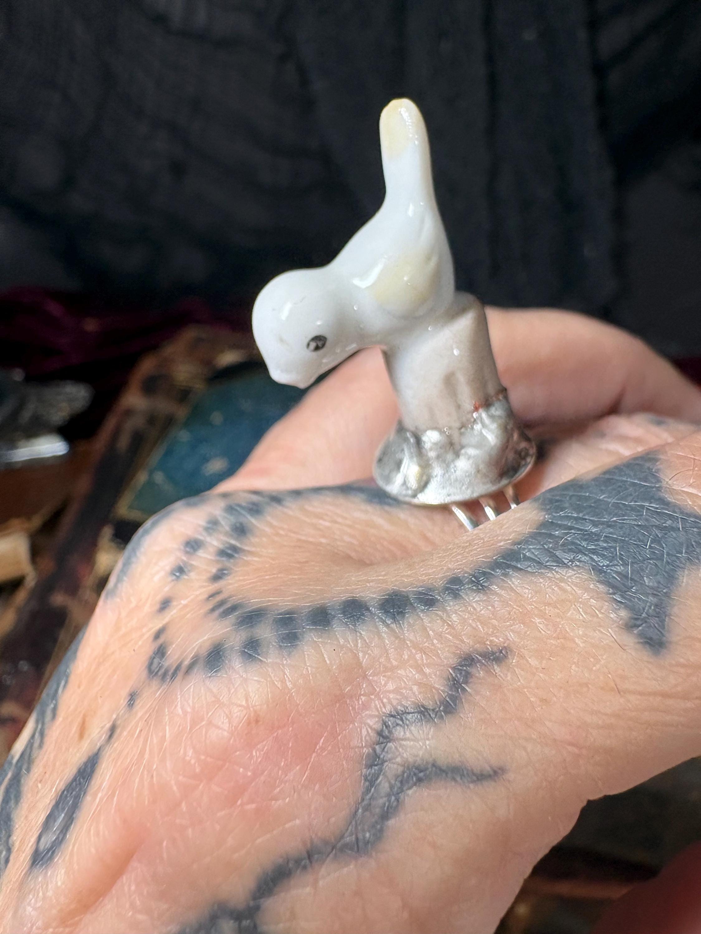 Vintage Figurine Ring - Etsy