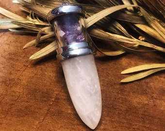 Crystal Jewelry, Quartz Crystal Pendant, Quartz Crystal Necklace, Crystal Pendant, Wiccan Jewelry, Witch Jewelry