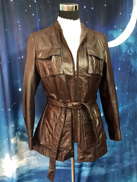 Womens Vintage Leather Jacket, Womens Vintage 80's