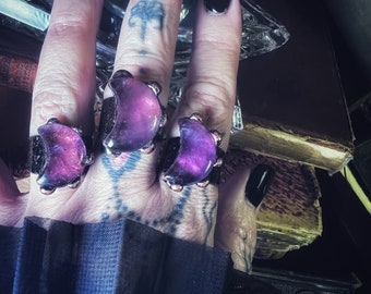 The “Sister of the Moon” Ring, Adjustable Amethyst Ring