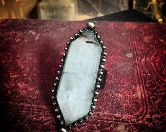 The Elixir Ring. Tourmalinated Quartz, style 3