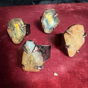 The Coven Ring, Witch Ring, Citrine Ring, Electroformed Ring, Adjustable Ring image 2