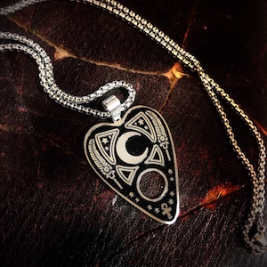 Witch Jewelry, Planchette, Ouija Board Necklace, Planchette Necklace, Goth Jewelry, Divination Tools,Witch Necklace, Fortune Teller Necklace