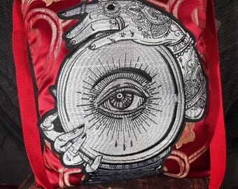 All Seeing Eye Oracle Tote, Tapestry Bag, Witchy Bags