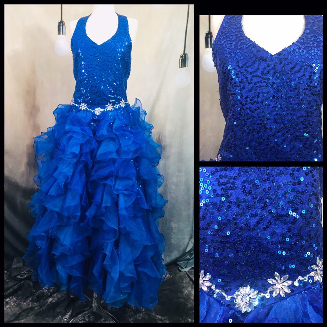 vintage 80s prom dress