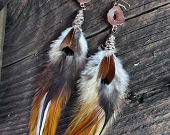 Woodland Witch Feather Earrings