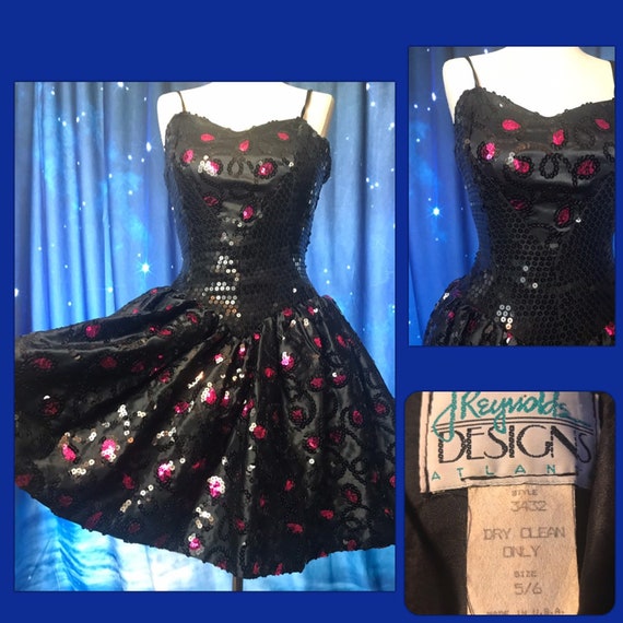 Vintage 80's Prom Dress, Size 2 Prom Dress, Vintag