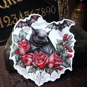 Vinyl Bat Decal Die Cut Large, Waterproof, 4”