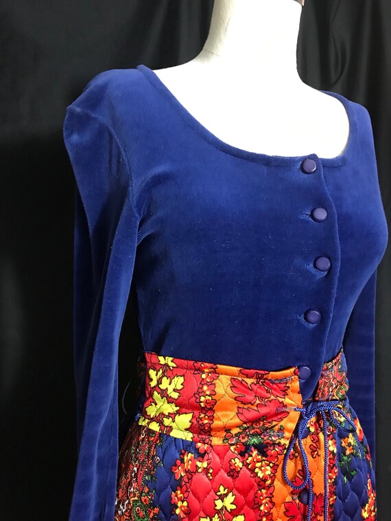 Vintage 60's Dress /Maxi 60's psychedlic dress/ S… - image 2