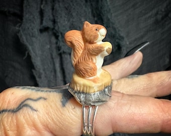 Vintage Figurine Ring