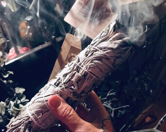 Smudge Stick, White Sage Smudge, Extra Large Smudge Stick, Smudge Wand, White Sage, Witch, Magic, Wiccan Tools, Altar Tools