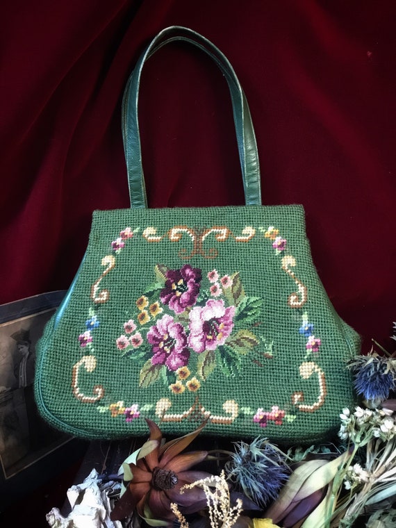 Vintage needlepoint handbag - Gem