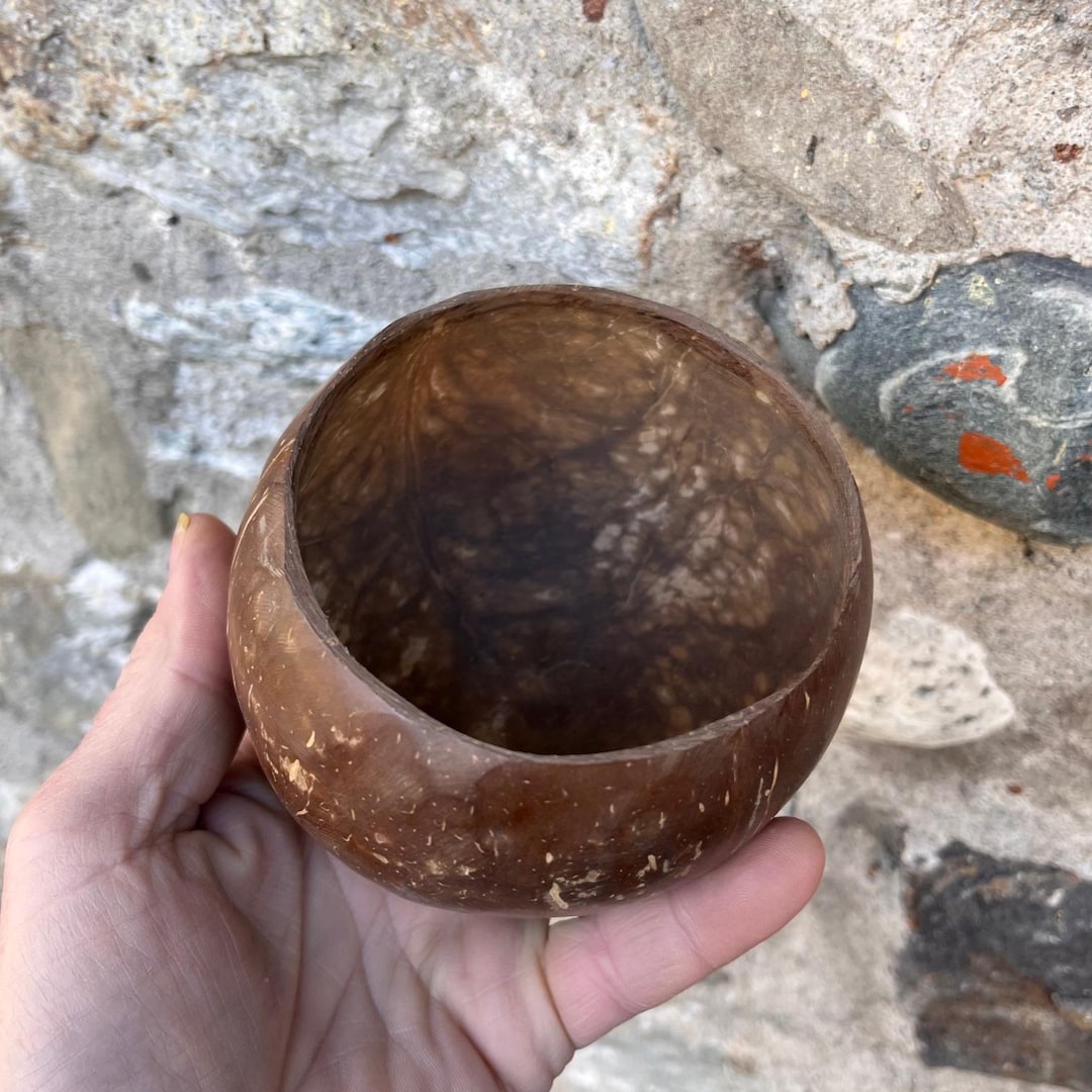 Traditional Coconut Shell Coconut Shells. Coconut Cups Coconut Bowls, Organic Bowls. - Etsy