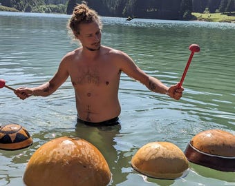 Tambores de agua ultra bajos, tambor Calbash, calabaza superbajo, tambor de calabaza, bajo de agua, tambor africano