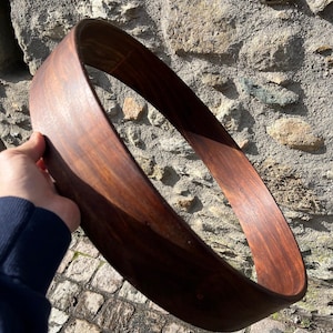 Anillos de madera de rosa de 20 pulgadas, cascos, aros y anillos grandes de madera para tambor de marco. Tambor chamánico.