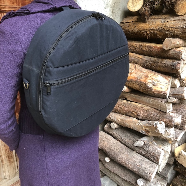 Drum bags,  cotton canvas. Black color with front pocket Decorate  and design your own bag.