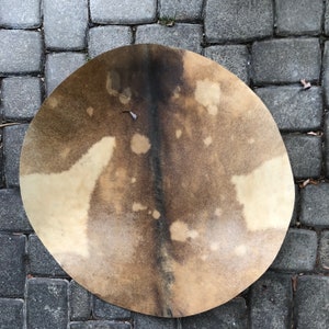 Piel de cabra de 61 cm de grosor para tambor chamánico. Piel de tambor de marco. Piel cruda.