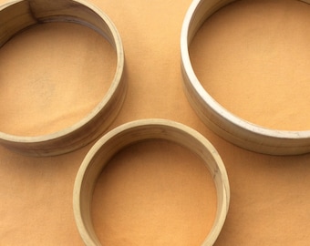 Small mulberry wooden Rings for frame drums sizes 8,10,12 inch