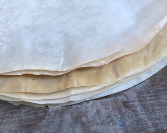 Papier parchemin fin en peau de chèvre blanche ; 22 pouces 54 cm pour les tambours à main, les caisses claires et le Sansula