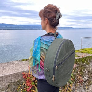 Bolsa de bateria, tecido misto de algodão verde escuro, com bolso frontal, fronha e bolsa de bateria, bolsa de bateria Buffalo