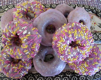 Gluten Free Donuts: Dairy Free, Vegan, Egg Free, Nut Free, School safe Snacks, Natural Sprinkles, Birthday Party Treats, Allergy Friendly
