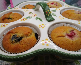 Gluten Free Sugar Free Muffins, Low Fat, Vegan, Dairy Free, Egg Free, Nut Free, Organic Fruit, Allulose, Low Calorie snack, Easter, Birthday
