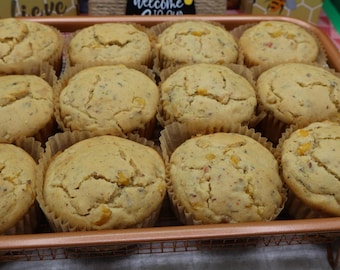 Gluten Free Mexican Corn Muffins, Dairy Free, Vegan, Nut Free, Hot Spicy Corn Bread, Savory Snacks, Healthy BBQ Sides, Memorial Day Party