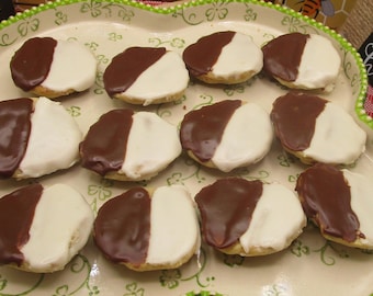 Gluten Free Black and White Cookies, Dairy Free, Vegan, Oat Free, Nut Free, Birthday Gift, NY Style Desserts, Memorial Day, Retirement Party