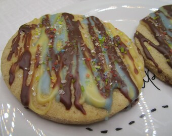 Gluten Free Iced Sugar Cookies Jumbo, Dairy Free, Egg Free, Vegan, Nut Free, Birthday Gift, Smores, July 4th Party, School Safe, Summer Fun
