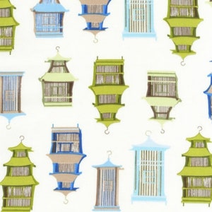 1 Fat Quarter (18&quot; x 22&quot;) of Birdcages by Wooster & Prince from Good Life for Robert Kaufman