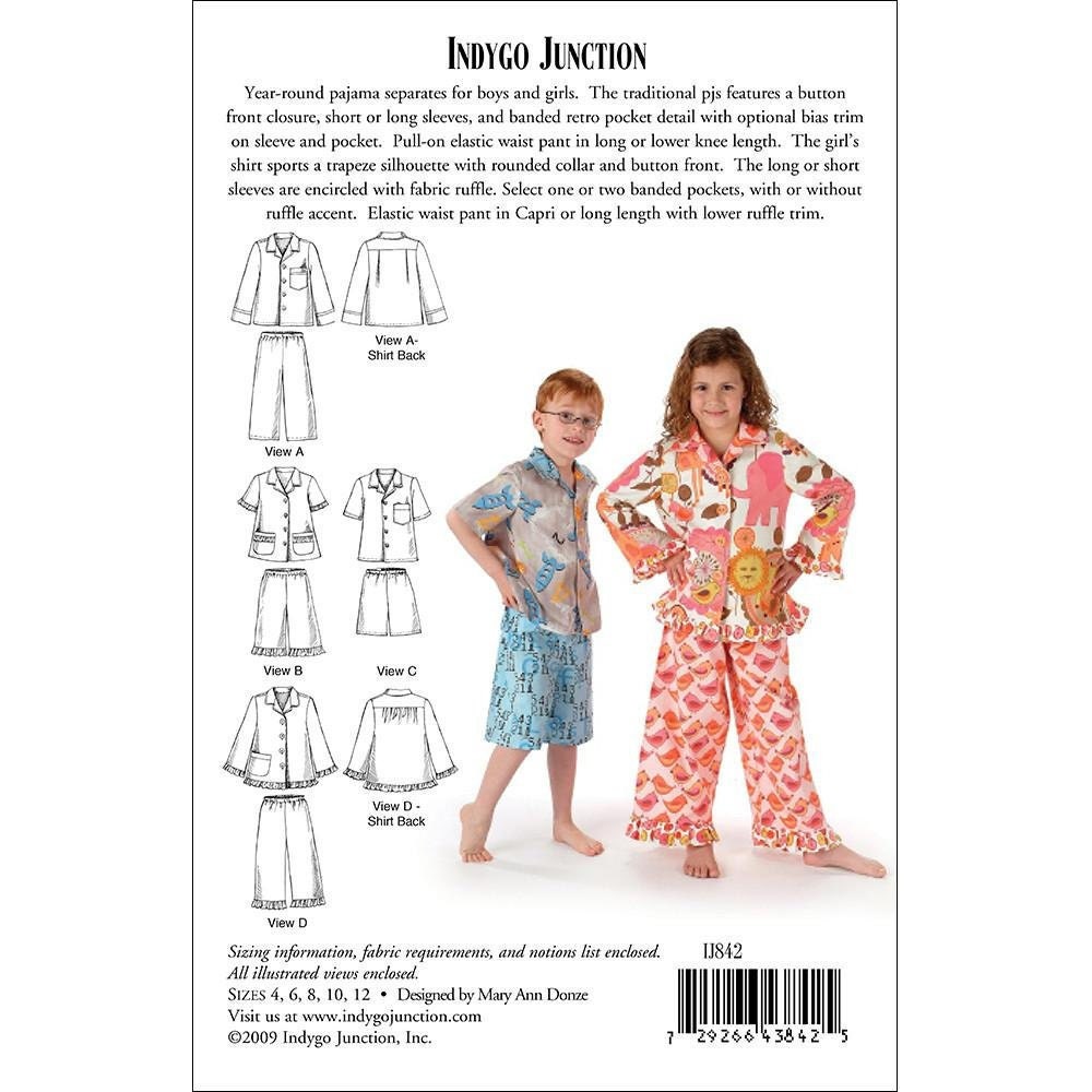 Indygo Junction Jack & Jill Jammies Pattern IJ842 A Mary Ann