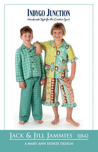 Yindigo AM 4本セット Indygo Junction Jack & Jill Jammies Pattern IJ842 A Mary Ann