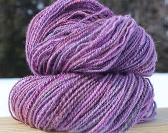 Lavender, Hand Spun, Handspun, Yarn, Fingering, Purple, 250 Yards, Merino Wool