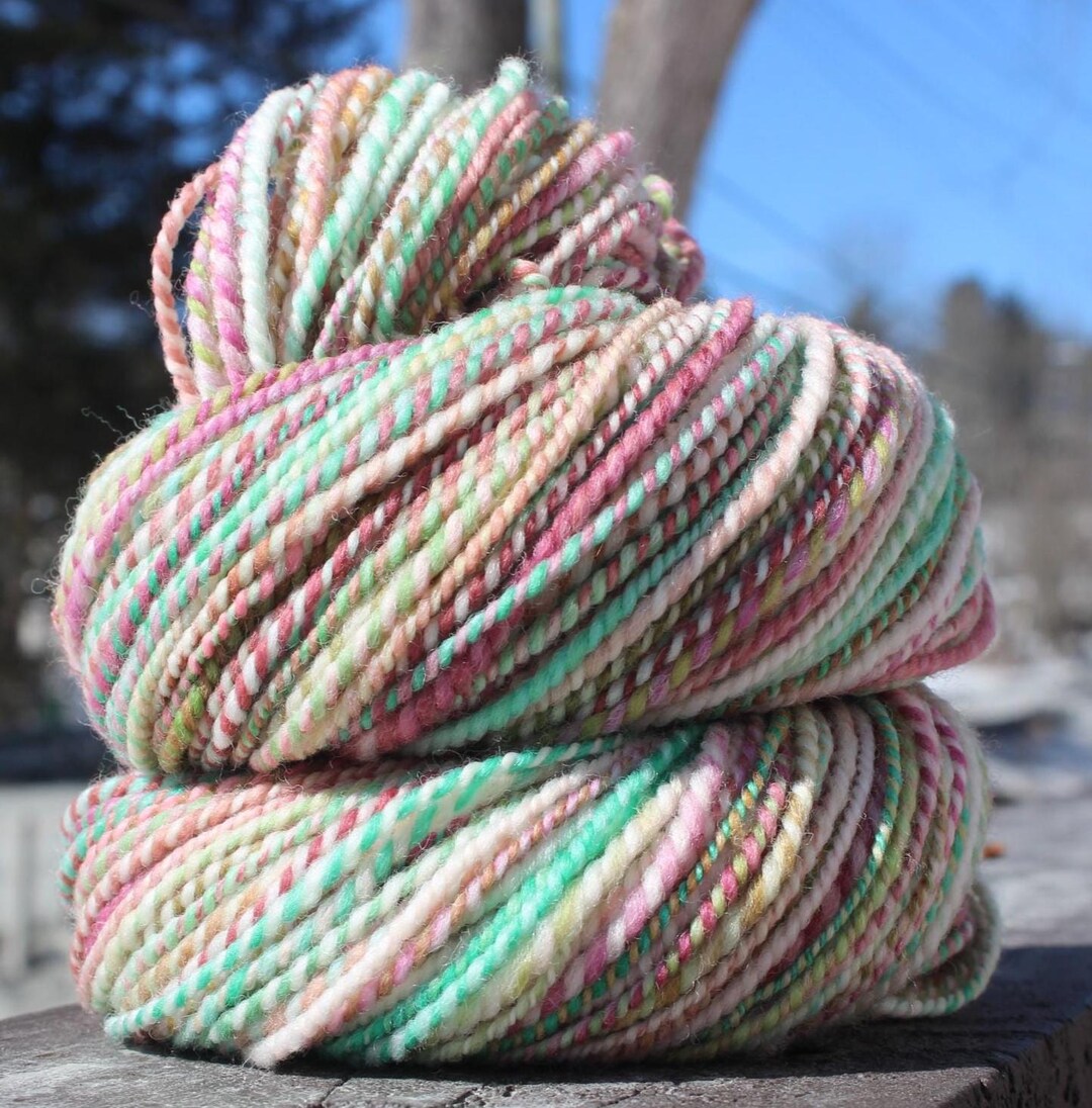 Hillary Ribbon Yarn Ribbon Candy, Hand Spun, Handspun, Hand Dyed, Yarn, DK, Pink, Purple ...