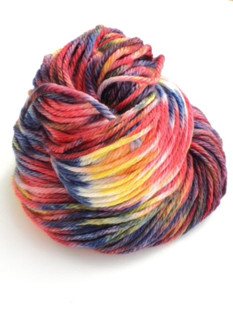 Crayons Hand Dyed Hand Painted Bulky Yarn Etsy