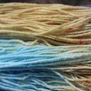 High Tide, Hand Dyed, Yarn, DK, Locally Sourced, Tunis, Merino, Tan, Gray, Blue, Red, 210 Yards image 7