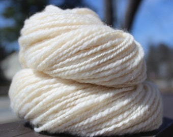 Yak, Hand Spun, Handspun, Yarn, Worsted, White, Natural, Yak, Soft, 122 Yards