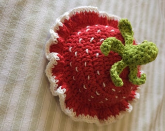 Baby strawberry hat